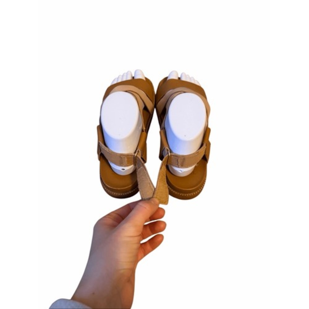 Sorel Sandals Roaming Crisscross Leather Slingback Open Toe Tan Brown size 7.5 - Picture 5 of 10
